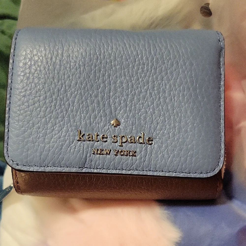 NWT Kate Spade Leila Baltic Sea Multi Trifold Continental Wallet • Color Block